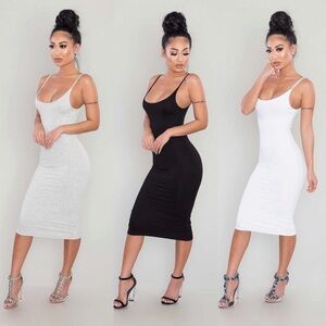NWT’S RIBBED DOUBLE LINED CAMI DRESS!